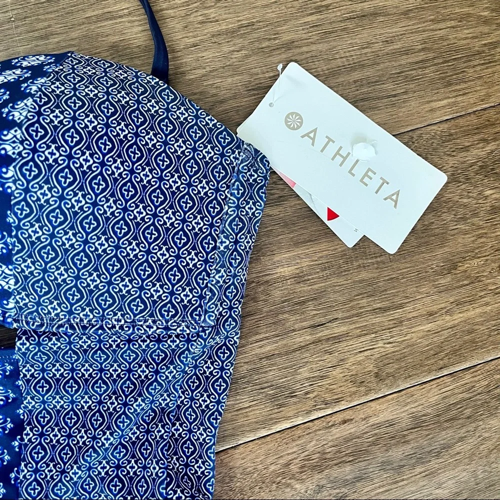 NWT Athleta Blue Tile Swimsuit - Picture 4 of 8